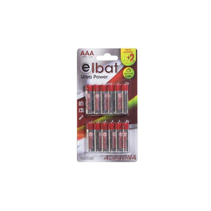 Elbat Pack De 12 Pilas Alcalinas Lr03/Aaa