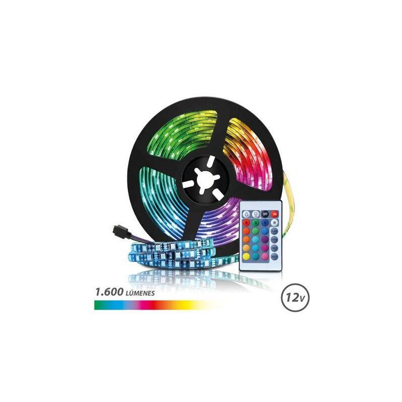 Elbat Tira Led Rgb 12v 1600lm - 30 Led Por Metro - Control Remoto - Longitud 3m