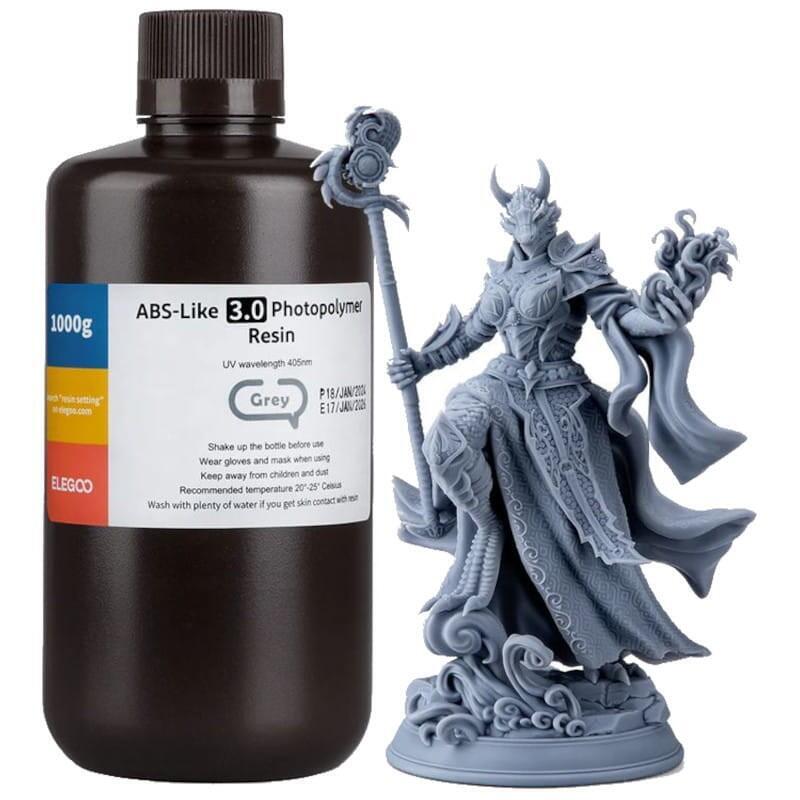 Elegoo Resina Abs V3.0 Gris Para Impresoras 3d De Resina Lcd - 1kg