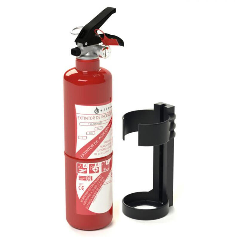 Elitex T000025p Extintor Abc 1 Kg Portátil Con Presión Permanente N2. Eficacia 5a 21b