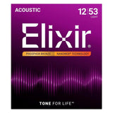 Elixir 16052 Phosphor Bronze Light Nw - Acoustic Guitar Strings (12-53)