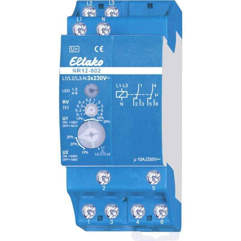 Eltako Netzberwachungsrelais 22002330 Nr12-002-3x230v 2we Libre De Potencial 10a