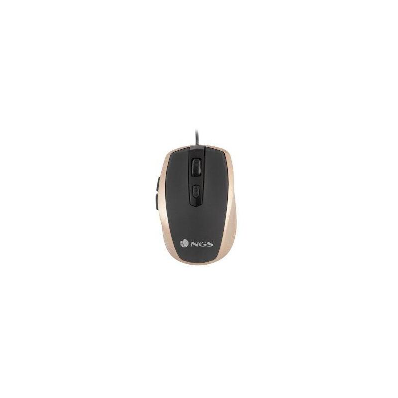 Embalaje Dañado/Desprecintado Mouse Ngs Tick 800/1600dpi Usb 6 Botones Color Oro