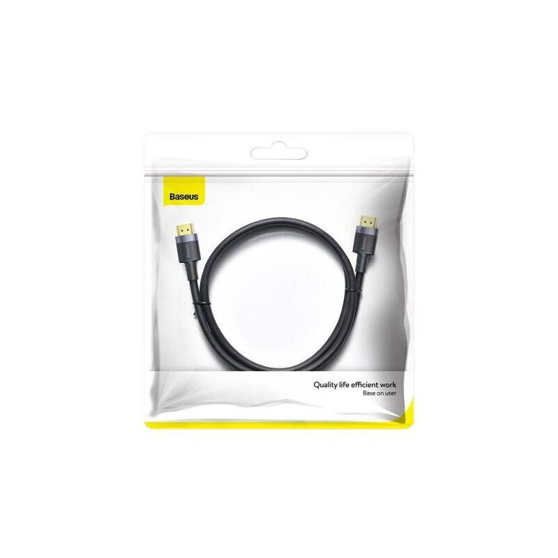 Embalaje Deteriorado - Baseus Video Cable Cafule 4khdmi Male To 4k Hdmi Male, 2m, Black (Cadklf-F01) - Only Box Damage 6953156218192