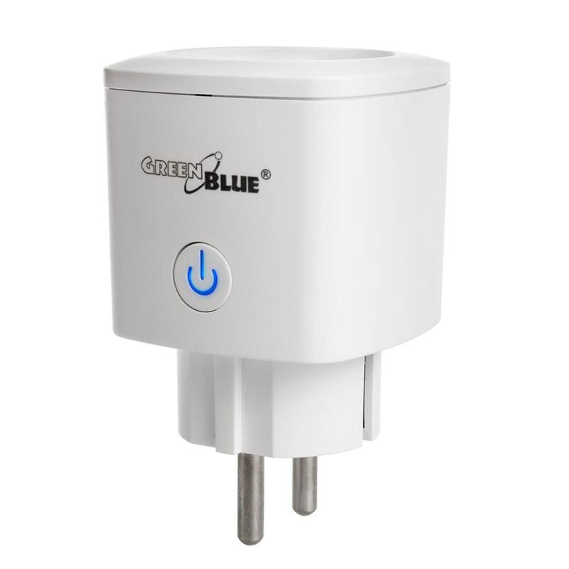 Enchufe Con Control Remoto Wifi Greenblue, Android/Ios/Alexa/Google Home, Consumo De Energía, Temporizador, Máx. Energía, Temporizador, Máx. 3680w, Tipo F, Gb720 F