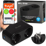 Enchufe Inteligente Doble Tuya Con Control Wifi, Color Negro