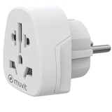 Enchufe Universal Muvit For Change Mcadp0007 1 Toma De Corriente Blanco