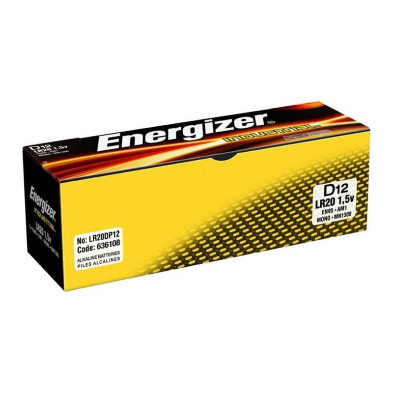 Energizer Industrial Pila Alcalina Lr20 D 1,5v Caja*12