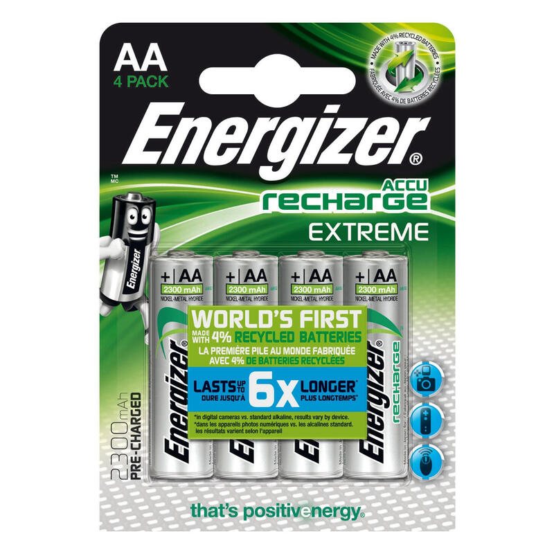 Energizer Universal Pila Recargable Hr6 Aa 1300mah Blister 4