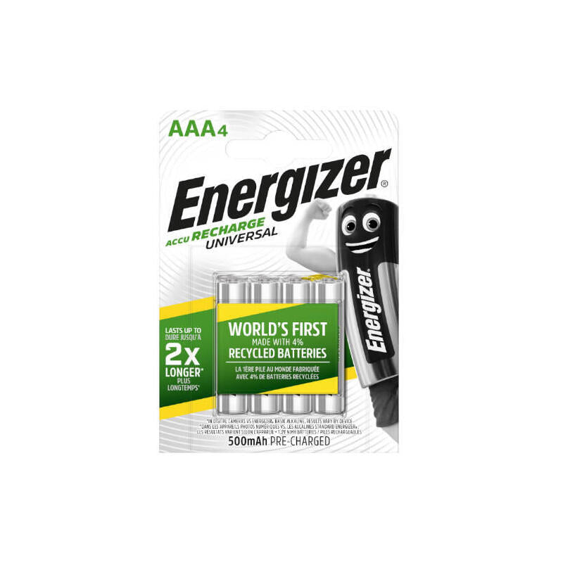 Energizer Universal Pilas Recargables 500mah Aaa 4 Unidades