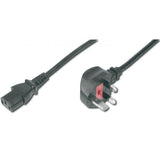 Engelsk Netledning 2,5m Til  C13, B+C, 10a 250v, H05vv-F