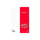 Enri Recambio Plus 100h A4 90gr Pauta 2,5 C/Margen 4 Taladros Blanco