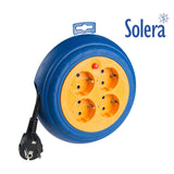 Enrollacables 4 Tomas 3m De Cable 3x1,5mm Solera 7429