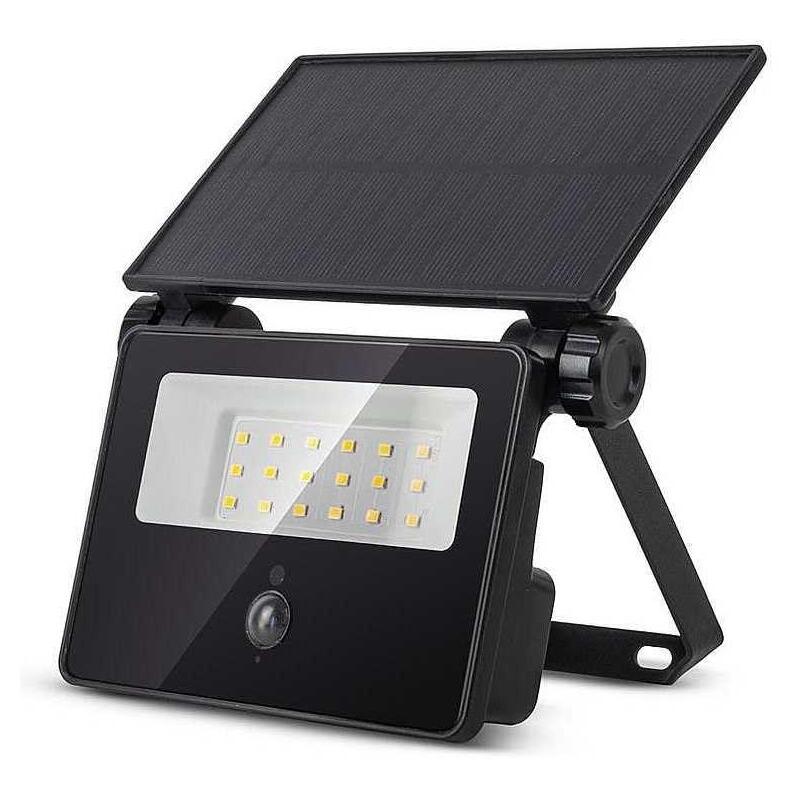 Entac Led-Flutlicht Akku Und Solarfunktion 400lm Pir-Sensor