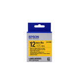Epson Cinta Adhesiva Resistente - Lk-4ybw Cinta Adhesiva Resistente Negra/Amarilla 12/9