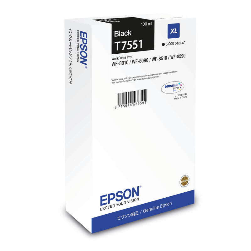 Epson Tinta Original Negro Xl 5000p Wf-8xxx