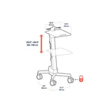 Ergotron Neo-Flex Laptop Cart Gris Portátil Carro/Soporte De Suelo Con Ruedas Multimedia