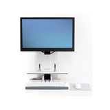 Ergotron Styleview Vertical Lift Patient Room Kit De Montaje De La Pantalla / Teclado (Vertical) De Pie-Sentado Instalable En Pared Hasta 24 Pulgadas Blanco