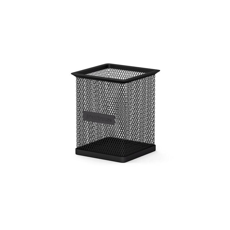 Erichkrause Portalapices Cuadrado Compass Classic - Organizacion Comoda En El Escritorio - Material Calado Ligero - Color Negro