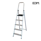 Escalera Domestica Aluminio 5 Peldaños Edm