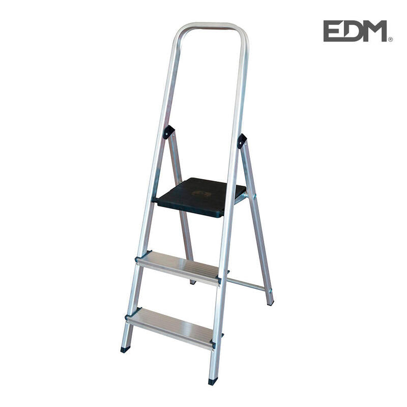 Escalera Domestica De Aluminio 3 Peldaños Edm