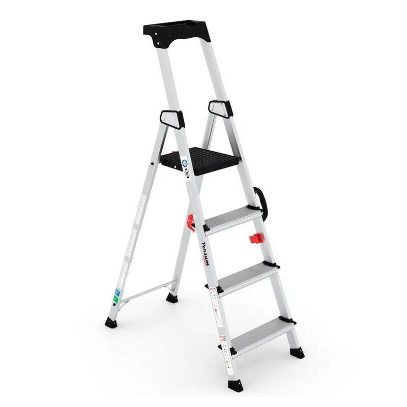 Escalera Profesional Delux De Aluminio 4 Peldaños