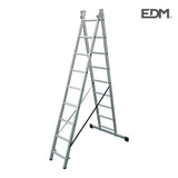 Escalera Transformable De Aluminio 2x9 Peldaños Edm