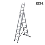 Escalera Transformable De Aluminio 3x9 Peldaños Edm