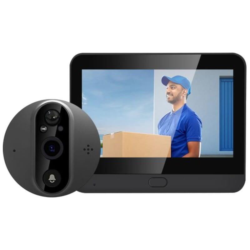 Escam C89 Visión Nocturna Pir Audio Bidireccional Negro - Mirilla Digital