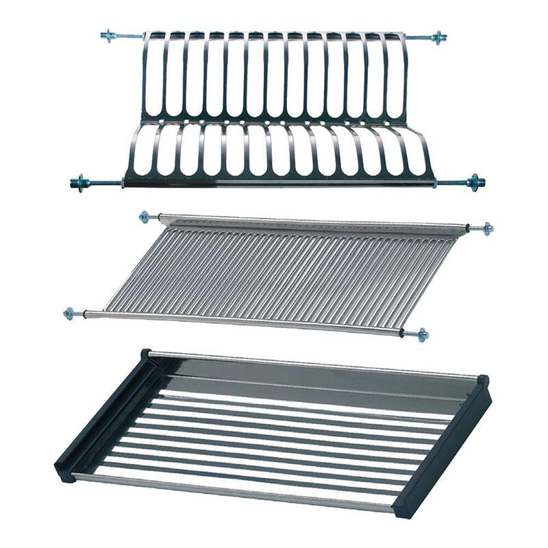 Escurreplatos Y Vasos Para Armario, Ecr01, Acero Inoxidable, 700 X 280 X 65 Mm