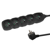Regleta  Esperanza Elk208k  5gn/3m Negro