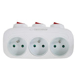 Esperanza Elk307w Divisor Eléctrico Interruptor De 3 Tomas Blanco