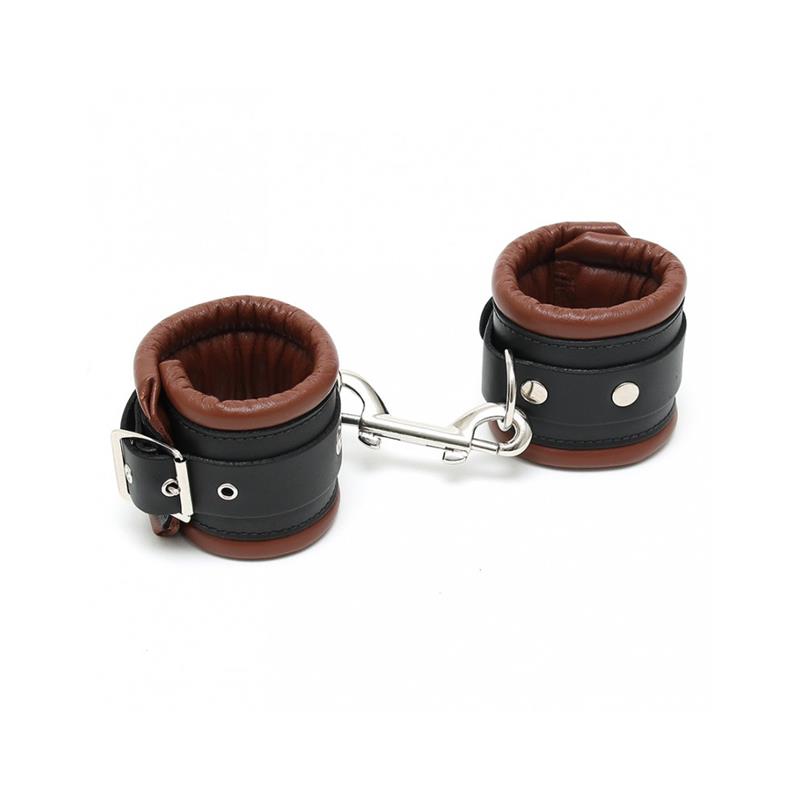 Esposas Cuero Negro Y Marrón 7cm