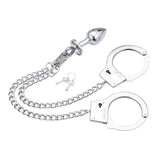 Esposas De Metal Con Cadena Y Plug Anal