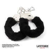 Esposas De Metal Furry Con Pelo Negro
