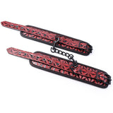 Esposas De Muñeca Acolchadas Ajustable Diamond Cuero Vegano