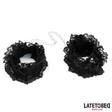 Esposas Para Pies De Encaje Elástico Negro