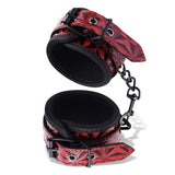 Esposas Para Tobillos Acolchadas Ajustable Diamond Cuero Vegano