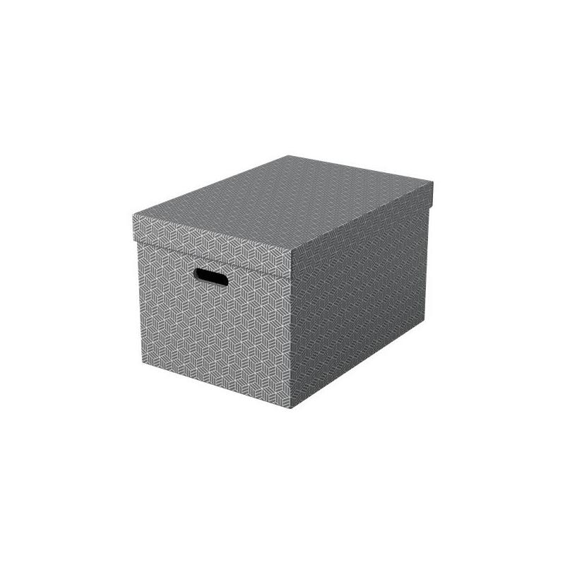 Esselte Pack De 3 Cajas Grandes De Almacenamiento Con Tapa 355x305x510mm - Carton 100% Reciclado Y Reciclable - Asas