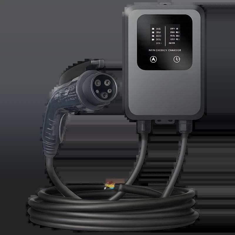 Estación De Carga Para Vehículos Eléctricos 32a/7.0kw/10m Negro - Cargador Ev Tipo 2