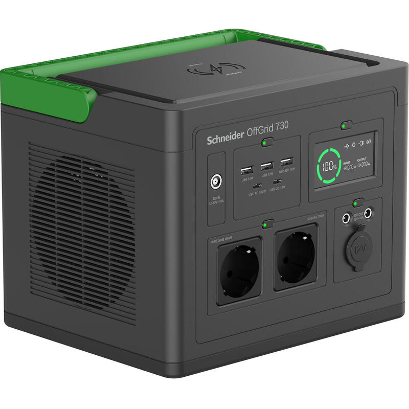 Estacion De Energia Portátil Apc Pps730-Gr Offgrid 730 738wh 995w Entrada Cc 2xac Usb Carga Inalambr