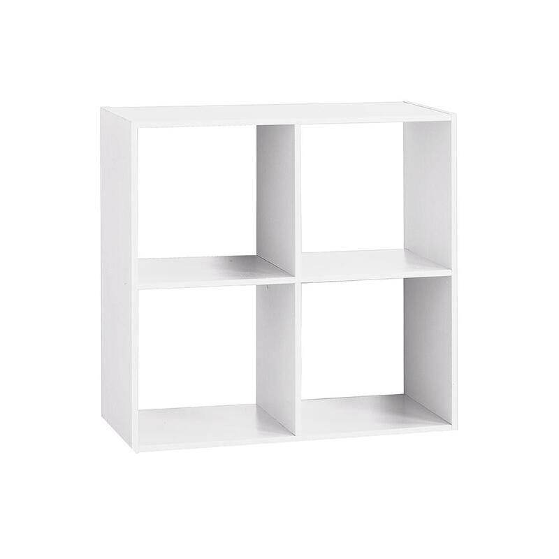 Estanteria Madera Color Blanco Para 4 Cajas Organizadoras 67.6x32x67.6cm Astigarraga