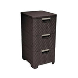 Estantería Z Szufladami 3x14l Rattan Ciemny Marrón 206313 Curver