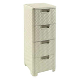 Estantería Z Szufladami 4x14l Rattan Kremowy 209907 Curver