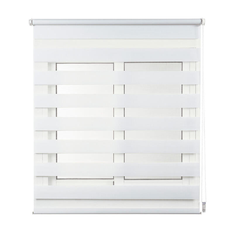 Estor Enrollable Clip&Fix Noche&Dia Blanco 120x180cm