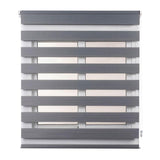 Estor Enrollable Clip&Fix Noche&Dia Plata 120x180cm