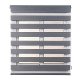 Estor Enrollable Clip&Fix Noche&Dia Plata 150x180cm