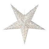 Estrella 10 Leds A Pilas Cuerpo De Papel 60cm