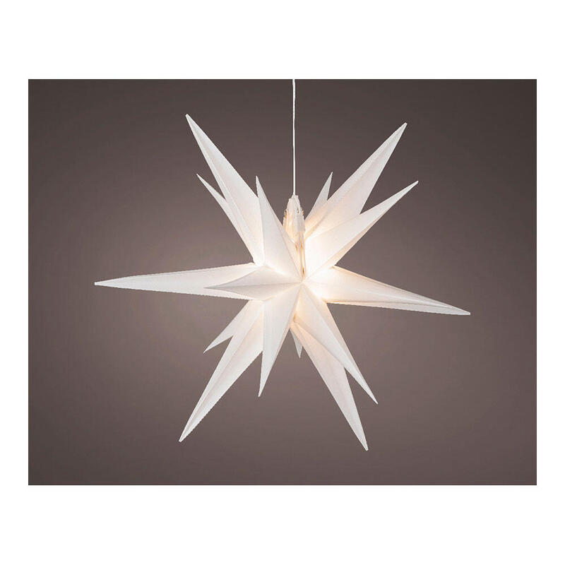 Estrella Blanca Iluminada Ø40x40cm 6 Leds