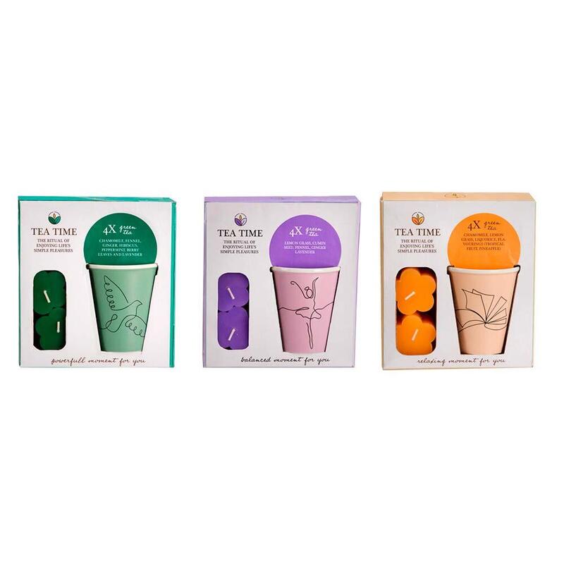Estuche Con Taza De Té Y Velas Modelos Variados